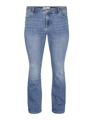 VERO MODA CURVE Damen Vmcflash Mr Flared Li347 Ga Cur Noos Jeans, Blau, 50W / 32L EU von VERO MODA CURVE