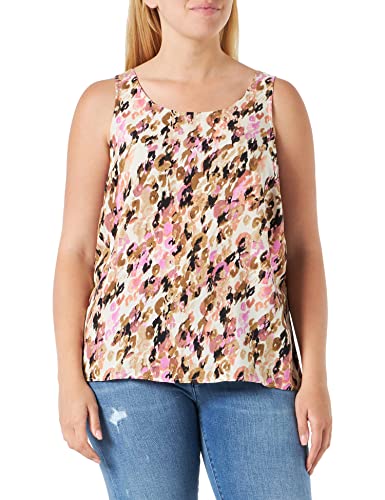 VERO MODA Curve Damen Vmeasy Sl Tank R1 WVN Ga Cur Top, Tigers Eye/AOP:ina, 48 Große Größen EU von VERO MODA