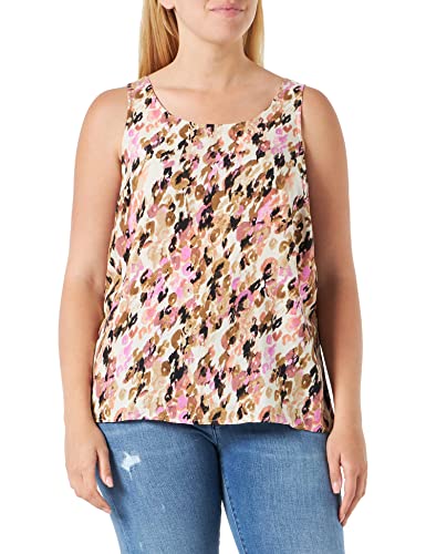 VERO MODA CURVE Damen Vmeasy Sl Tank R1 WVN Ga Cur Top, Tigers Eye/AOP:ina, 50 Große Größen EU von VERO MODA