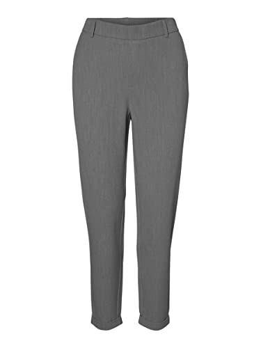 VERO MODA CURVE Damen Vmmaya Mr Loose Solid Pant Curve Noos Hose, Medium Grey Melange, 50W / 32L EU von VERO MODA