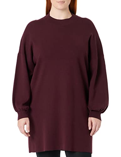 VERO MODA CURVE Damen Vmnancy Funnelneck Dress Ga Boo Curve Kleid, Winetasting, 46-48 Große Größen EU von VERO MODA CURVE