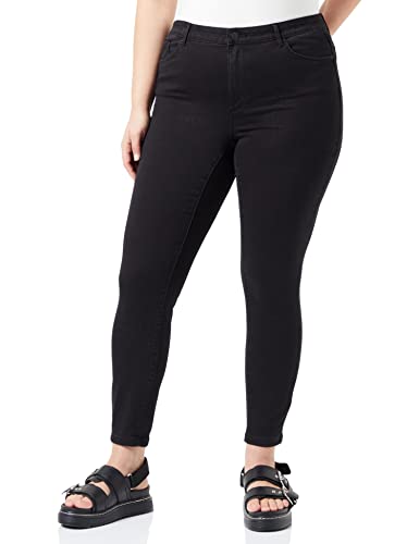 VERO MODA CURVE Damen Vmphia Hr Sk Soft Vi110 Ga Cur Noos Jeanshose, Schwarz, 44W / 32L EU von VERO MODA CURVE