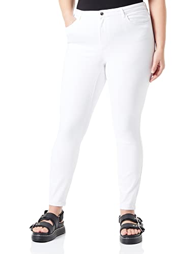 VERO MODA CURVE Damen Vmphia Hr Sk Soft Vi403 Ga Cur Noos Jeanshose, Bright White, 44W / 32L EU von VERO MODA CURVE