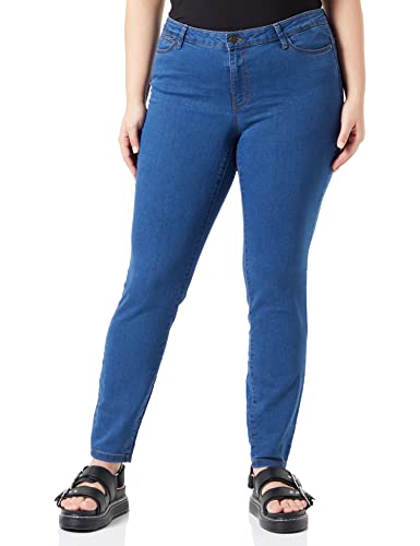 VERO MODA CURVE Damen Vmrudy Slim Blue Jegging Curve Noos Jeanshose, Medium Blue Denim, 46W / 32L EU von VERO MODA CURVE