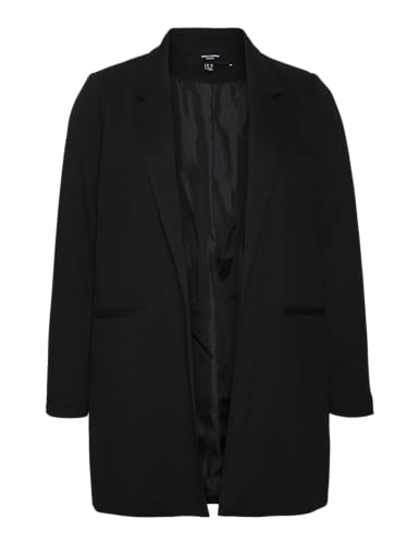 VERO MODA CURVE Damen Vmverina Long Noos Curve Blazer, Schwarz, 50 Große Größen EU von VERO MODA