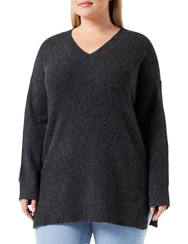 VERO MODA CURVE VMCDOFFY LS Long V-Neck Pullover Boo CUR von VERO MODA CURVE