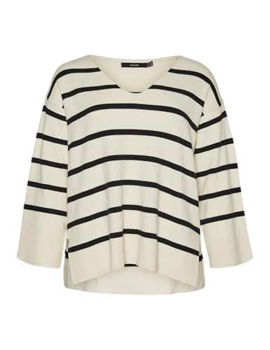 VERO MODA Curve Vmcsaba Ls V-Neck Pullover Ga Noos Cur von VERO MODA
