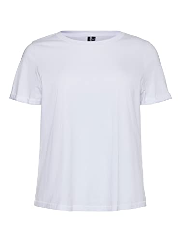 VERO MODA CURVE Women's VMPAULA S/S Curve T-Shirt, Bright White, M-46/48 von VERO MODA CURVE