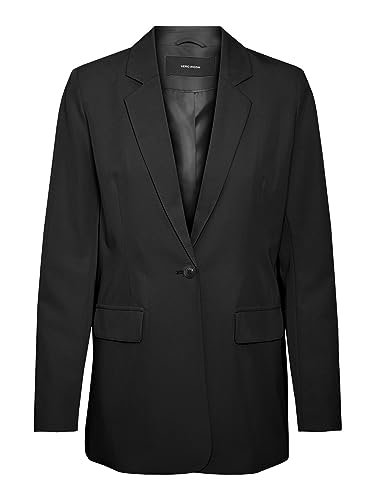 VERO MODA CURVE Damen Vmzelda Ls Blazer Curve Noos, Schwarz, 44 Große Größen von VERO MODA CURVE