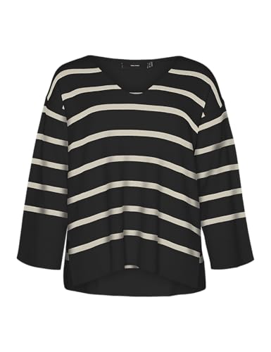VERO MODA Curve Vmcsaba Ls V-Neck Pullover Ga Noos Cur von VERO MODA