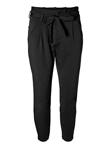 VERO MODA Damen Vmeva Hr Loose Paperbag Ga Curve Noos Pants, Schwarz, 54 EU von VERO MODA