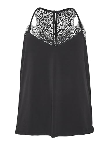 VERO MODA Curve Damen Vmana S/L Lace Top Ga Curve T Shirt, Schwarz, XL EU VERO MODA Curve Damen Vmana S/L Lace Top Ga Curve T Shirt, Schwarz, XL EU von VERO MODA CURVE