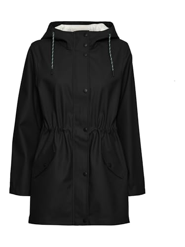 VERO MODA PETITE Damen Vmmalou Coated Jacket Noos Petite Jacke, Schwarz, L Petite EU von VERO MODA