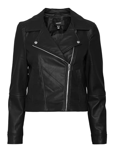 VERO MODA TALL Damen VMBELLA Annabel SHORTCOATED JKT NOOS TLL Pu Jacke, Black, M/T von VERO MODA TALL