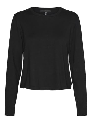 VERO MODA TALL Damen VMSILJE LS O-Neck Short GA TLL Pullover, Black, XL Tall von VERO MODA TALL