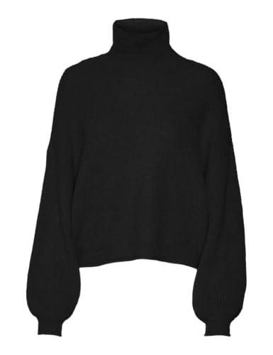 VERO MODA TALL Damen VMYVONNE LS Rollneck ROLLEDGE BLOU TLL Pullover, Black, XXL Tall von VERO MODA TALL