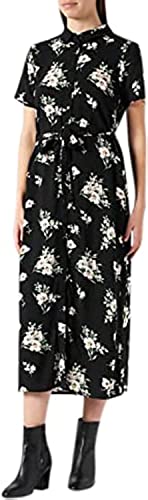 VERO MODA Damen Vmsimply Easy Ss Long Shirt Dres Ga Noos, Schwarz, M von VERO MODA