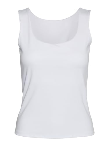 VERO MODA CURVE Damen VMCMILLION SL Square JRS NOOS CUR Top, Bright White, M von VERO MODA