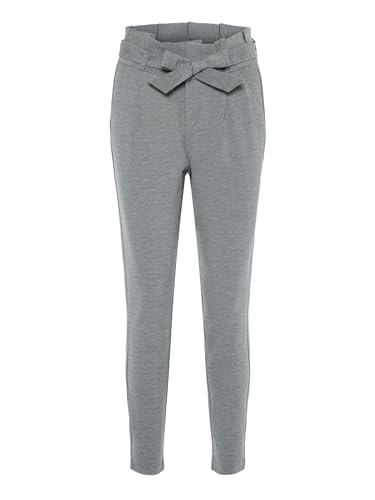 VERO MODA Damen Vmeva Hr Loose Paperbag P Ga Curve Noos Hose, Medium Grey Melange, 52W / 32L EU von VERO MODA