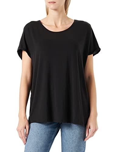 VERO MODA CURVE Damen Vmaya Plain Top Ga Noos Curve T Shirt, Schwarz, M Große Größen EU von VERO MODA