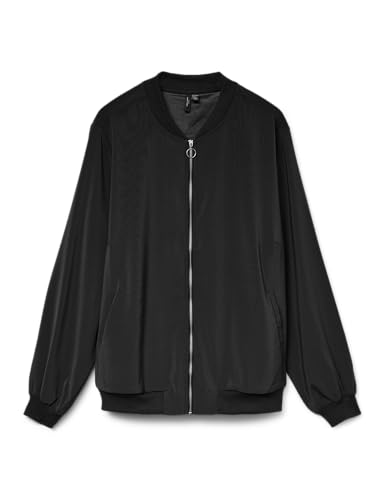 VERO MODA CURVE Damen Vmccoco L/S Bomber Ga Noos Cur, Black, Numeric_46 von VERO MODA