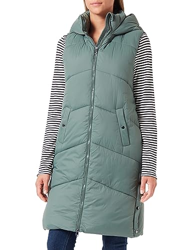 VERO MODA Damen 3/4-lange Steppweste VMUppsala Hood gesteppte Mantelweste 10296844 Dark Forest XL von VERO MODA