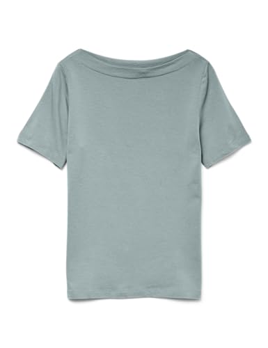 VERO MODA Damen VMPANDA MODAL S/S NOOS Top, Gray Mist,S von VERO MODA