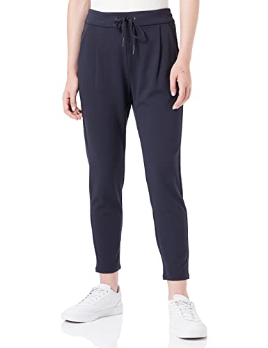 VERO MODA Stoffhose Elegante Stretch Business Pants Lockere Hose mit Kordelzug VMEVA, Farben:Blau-2,Größe Damen:L/L32,Z - Länge L30/32/34/36/38:L32 von VERO MODA