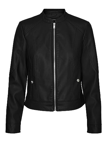 VERO MODA Damen Jacke VMSIA SHORT COATED JACKET (M, Black) von VERO MODA