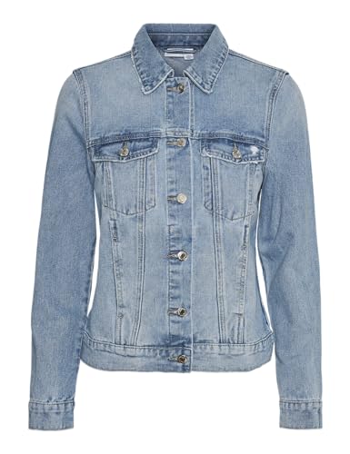 VERO MODA Damen Jacke 10279789 Light Blue Denim Xs von VERO MODA