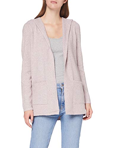 VERO MODA Damen Kapuzen-Strickjacke Cardigan VMDoffy 10235948 Woodrose Mel XL von VERO MODA