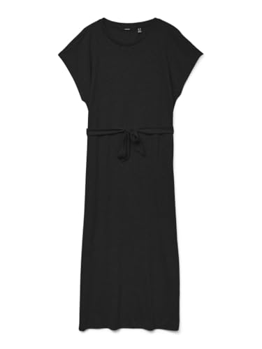 VERO MODA Damen Kleid VMHANNA SL CALF DRESS JRS GA (DE/NL/SE/PL, Alphanumerisch, S, Regular, Regular, black) von VERO MODA