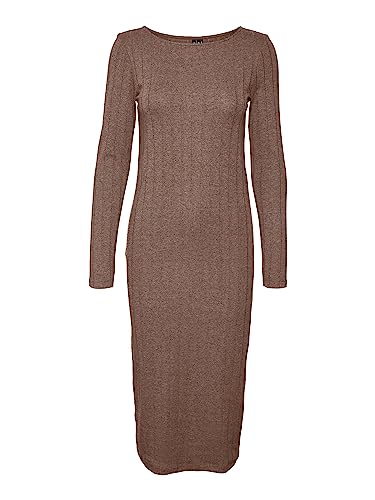 VERO MODA Damen Kleid VMMETTE LS Calf Dress JRS (as3, Alpha, s, Regular, Regular, Brown Lentil) von VERO MODA