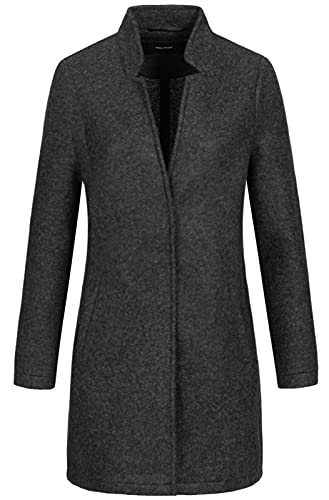 VERO MODA Damen Kurzmantel VMBrushedkatrine 10239526 Darkgrey Melange XS von VERO MODA