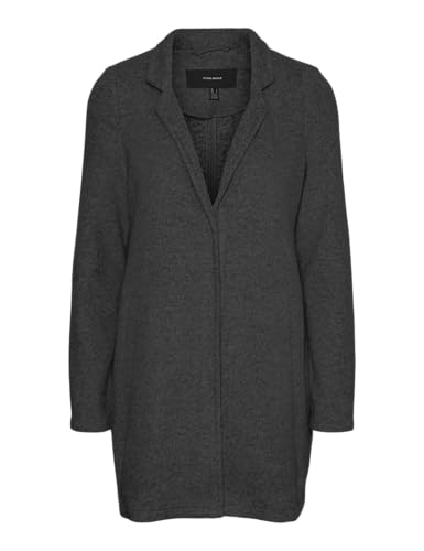 VERO MODA Damen Kurzmantel VMBrushedkatrine Lange Damenjacke mit Stehkragen 10231027 Dark Grey Melange M von VERO MODA