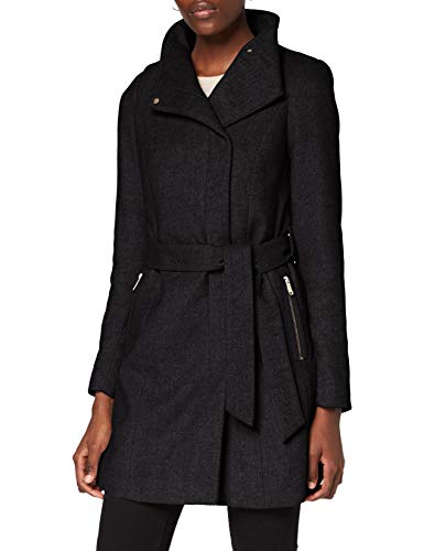 VERO MODA Damen VMTWODOPE Belt 3/4 Wool Jacket GA N 10237744, Dark Grey Melange, XL von VERO MODA