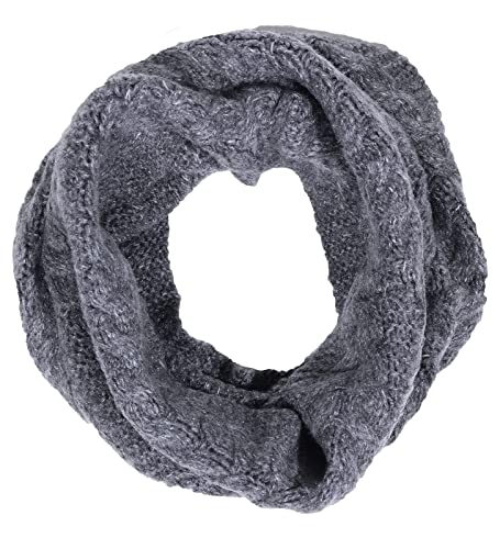 Vero Moda Damen Loop Schal VMPica Tubescarf gestrickter Schlauch-Schal 10249557 medium grey melange von Vero Moda