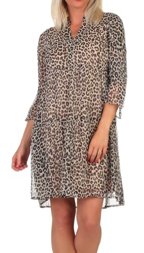 Vero Moda Damen Mini-Kleid Tunika 3/4 Arm VMSmilla mit Leoprint 10307959 Birch Lova S von Vero Moda
