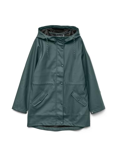 VERO MODA Damen Regenjacke VMMalou wasserabweisender Parka mit Kapuze 10266982 Balsam Green L von VERO MODA