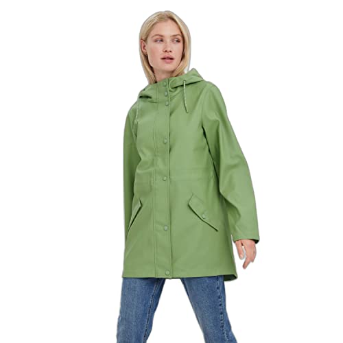 VERO MODA Damen Regenjacke VMMalou wasserabweisender Parka mit Kapuze 10266982 loden frost XL von VERO MODA