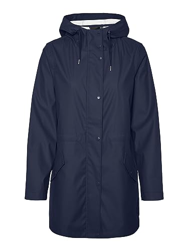 Vero Moda Damen Regenjacke VMShadysofine wasserabweisender Kapuzen-Parka 10257666 navy blazer S von Vero Moda