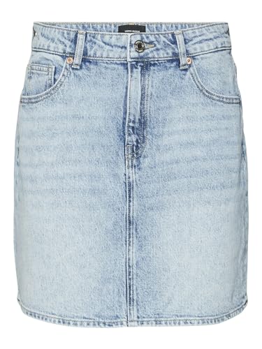 VERO MODA Damen Röcke 10301536 Light Blue Denim L von VERO MODA