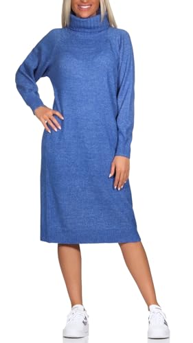 VERO MODA Damen Rollkragen-Strickkleid VMDaniela Midikleid 10291734 Beaucoup Blue Melange S VERO MODA Damen Rollkragen-Strickkleid VMDaniela Midikleid 10291734 Beaucoup Blue Melange S von VERO MODA
