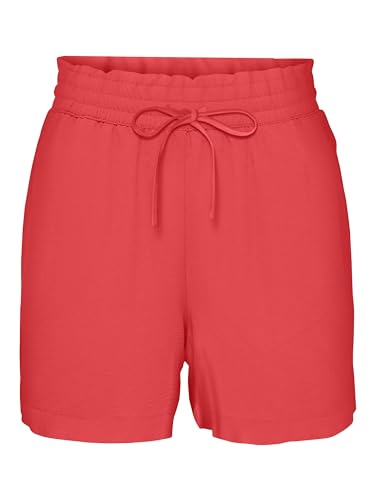VERO MODA Damen Shorts VMMYMILO HW PAPERBAG SHORTS WVN GA (DE/NL/SE/PL, Alphanumerisch, S, Regular, Regular, Cayenne) von VERO MODA