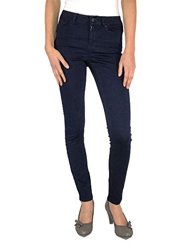 VERO MODA Damen Skinny Jeanshose Vmseven NW S.S Smooth Jeans IND.UNW NOOS, Gr. 34/L32 (Herstellergröße: XS), Blau (Dark Blue Denim) von VERO MODA