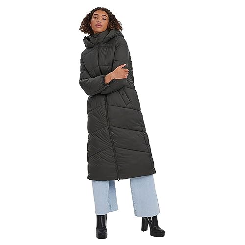 VERO MODA Damen Steppmantel VMUppsala Long Coat 10270145 peat M von VERO MODA