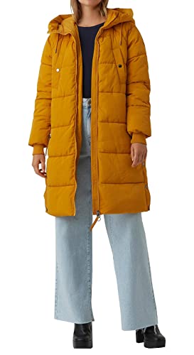 VERO MODA Damen Steppmantel VMAura Coat Winterparka mit Kapuze 10267671 golden yellow XS von VERO MODA