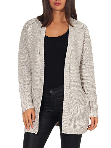 VERO MODA Damen VMNO Name LS Cardigan NOOS 10183605, Light Grey Melange, XS von VERO MODA