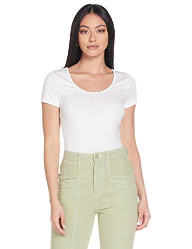 VERO MODA Damen T-Shirt VMMAXI My SS Soft U - Neck NOOS, Einfarbig, Gr. 40 (Herstellergröße: L), Weiß Bright White von VERO MODA