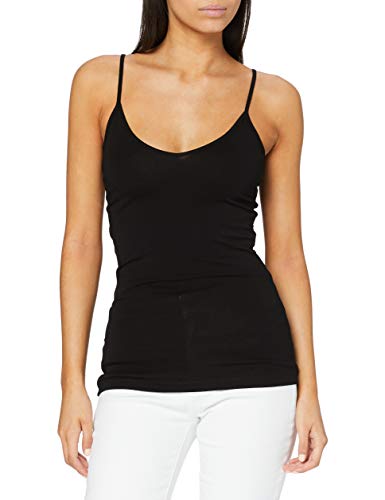 Vero Moda NOS Damen Top VMMAXI MY SOFT V SINGLET NOOS, Schwarz (Black), 36 (Herstellergröße: S) von VERO MODA